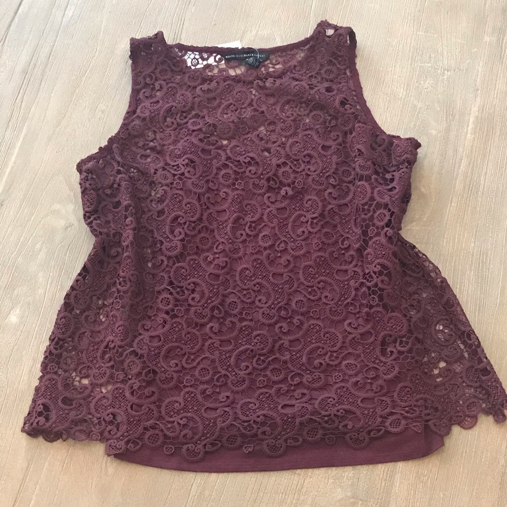 NWT White House Black Market Lace Top Sleeveless